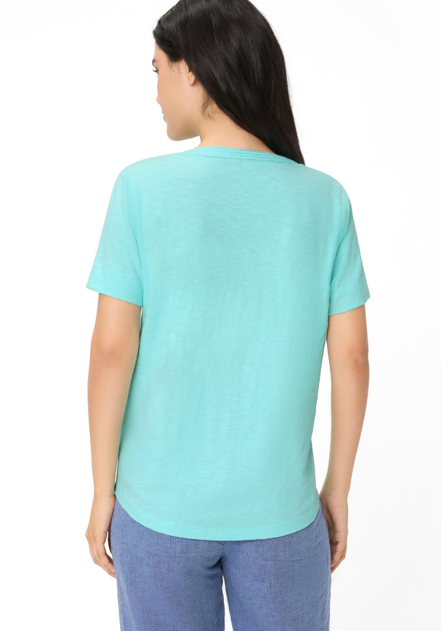 Women's Solid Henley T-Shirt