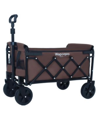 Expandable Dual-Layer Storage Wagon Utility Carts w/ 225LBS Capacity, 360degree(s) All-Terrain Wheels