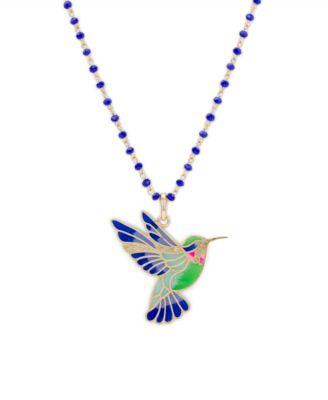 Large Hummingbird Pendant Necklace