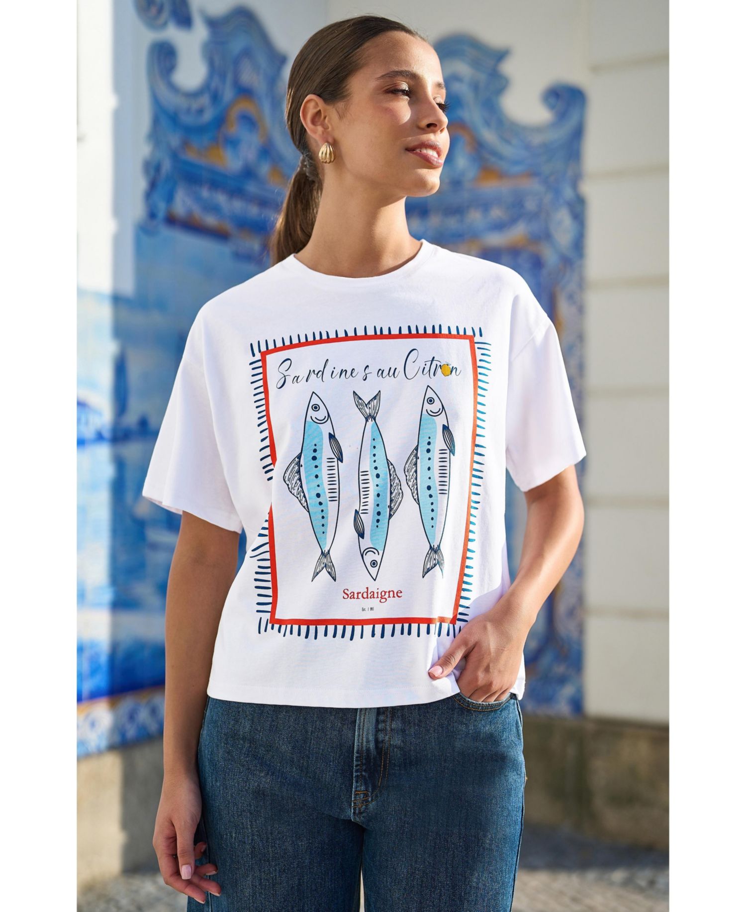 Women's Cotton Summer Motif T-Shirt