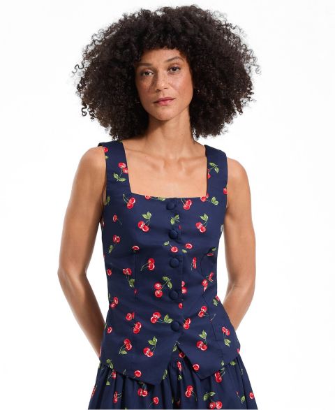 Женские жилеты Lands' End Women's Poplin Square Neck Vest