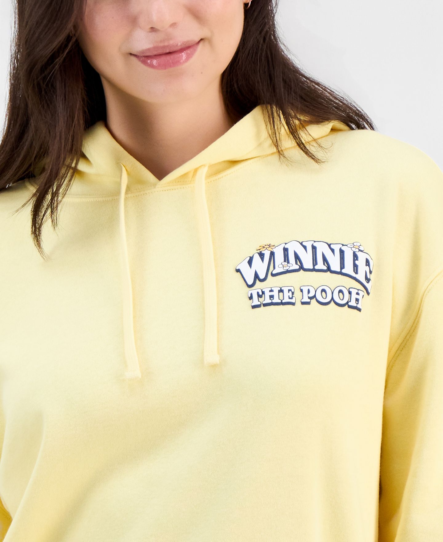 Женское худи Disney Juniors' Pooh Screenprint Long-Sleeve, цвет: Кремовый — фото 4