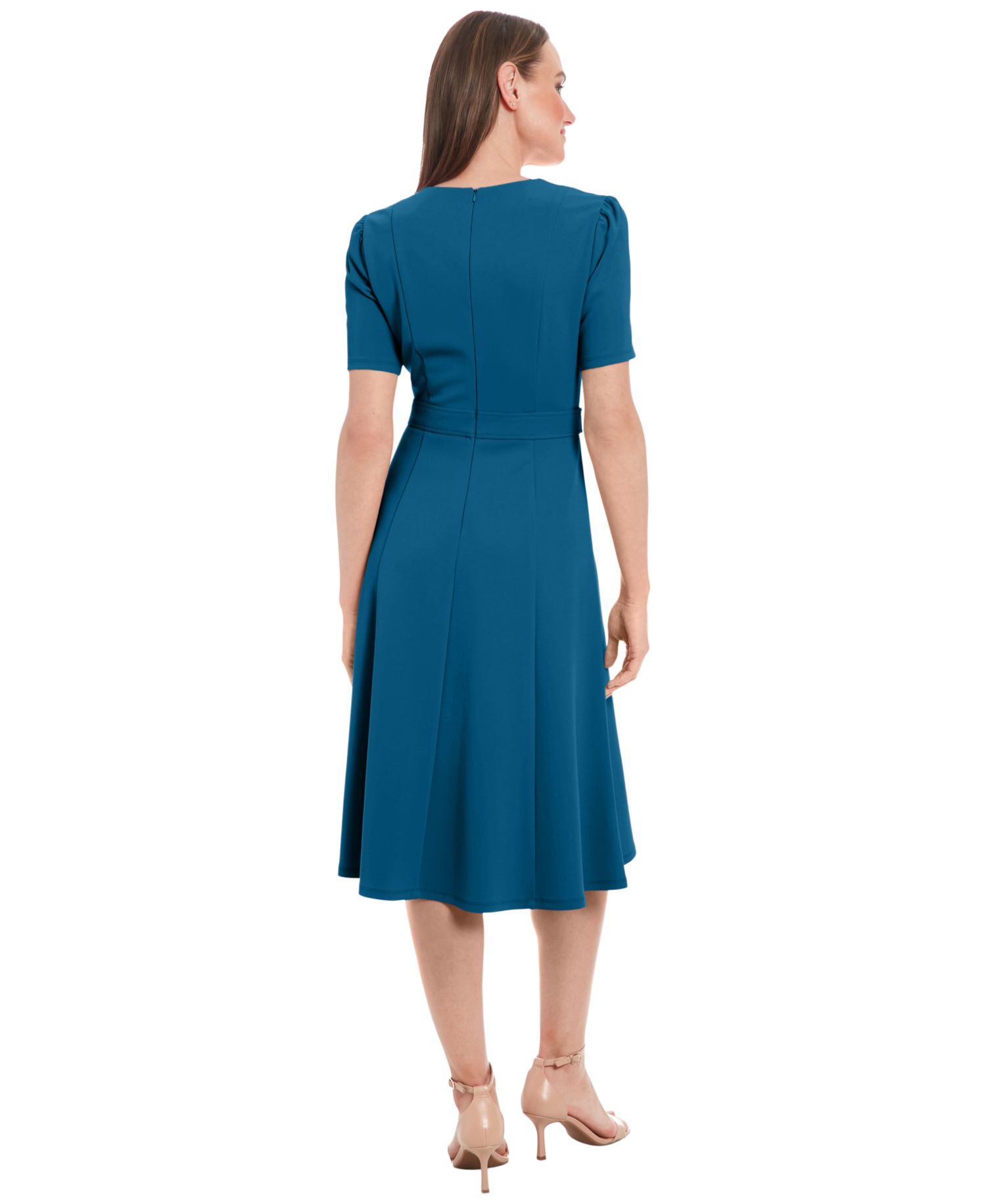 Women's Side Tab Crew Neck Dress