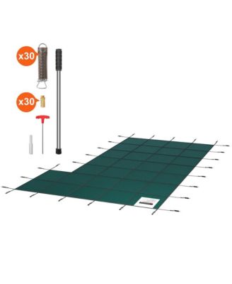 Inground Pool Safety Cover 20x38 ft Rectangular Winter Mesh Cover