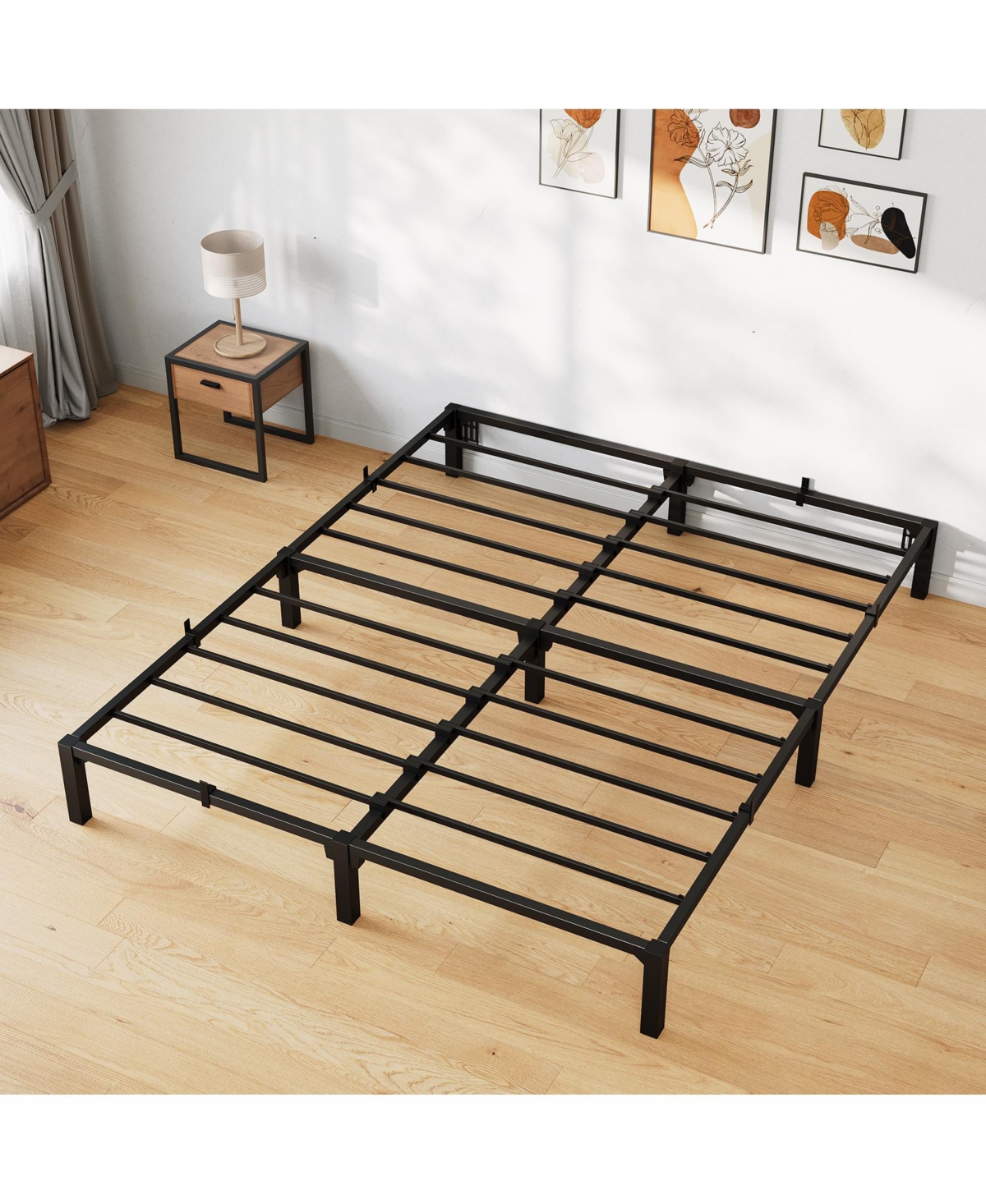 homfan 10 Inch Heavy Duty Metal Platform Bed Frame