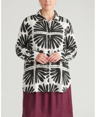 Plus Size Dawn Linen Hi Low Tunic