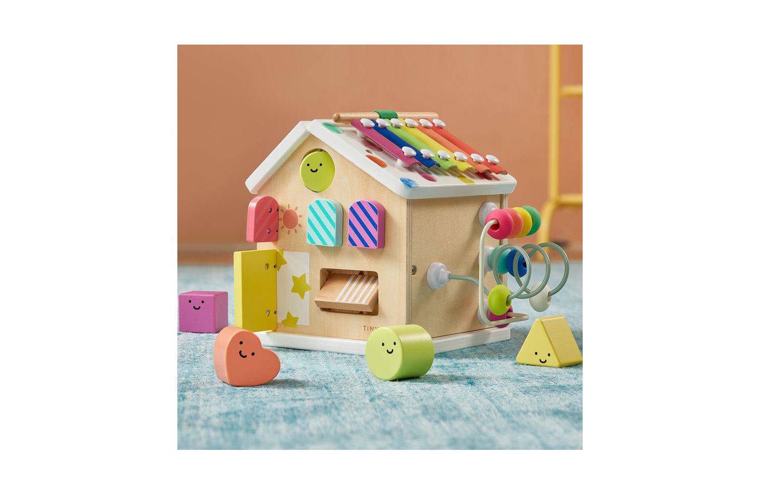 9-in-1 Wooden Activity Cube - Montessori Baby Activity Center
