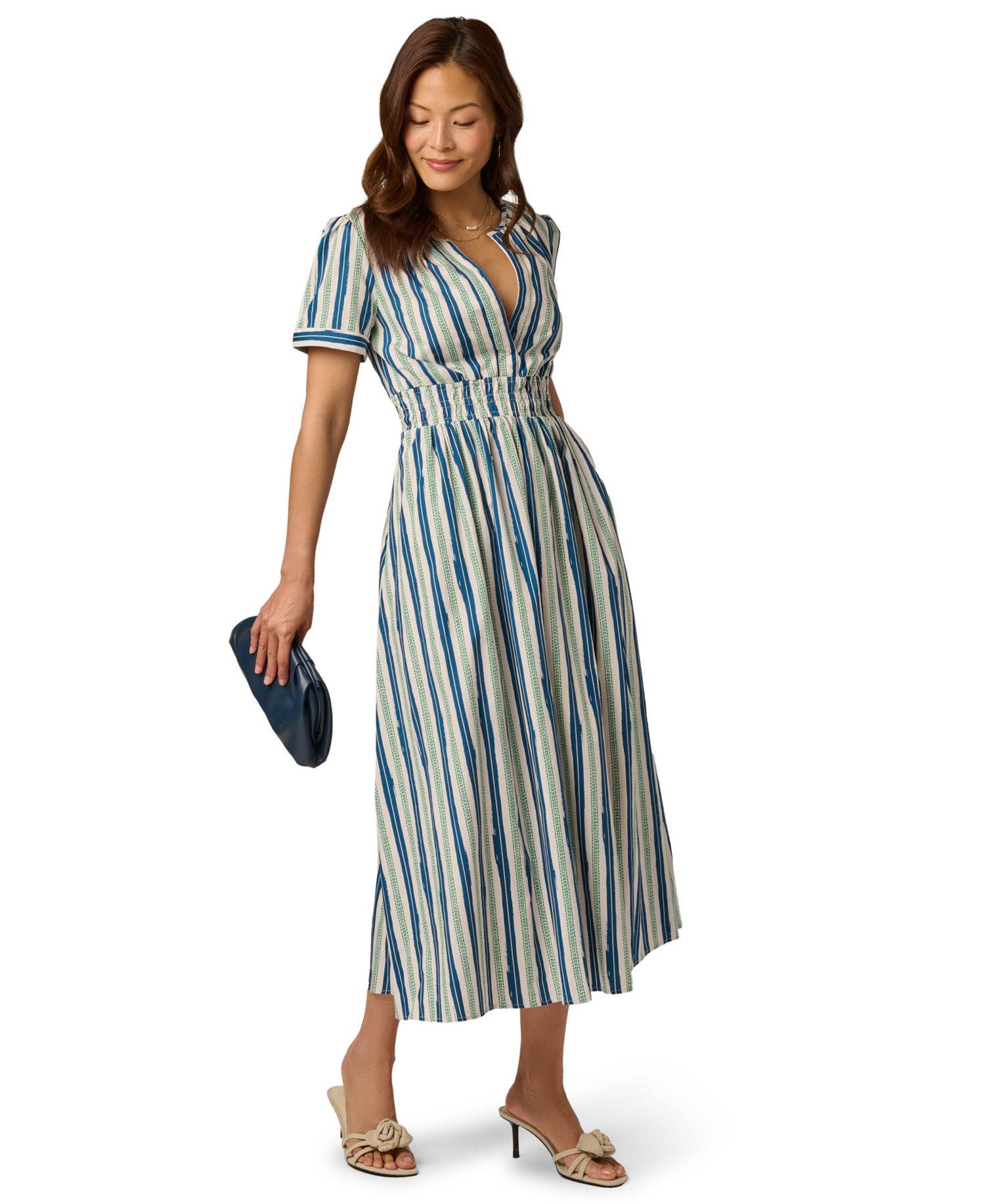 Women's V-Neck Midi Dress