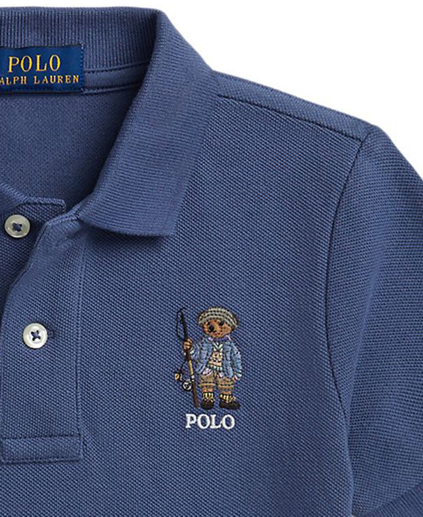 Поло Polo Ralph Lauren Polo Bear Short-Sleeve Polo Shirt для мальчиков, цвет: Королевский синий — фото 3
