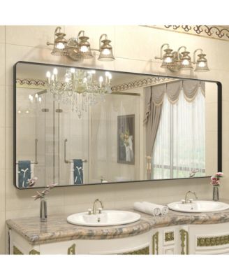 72" x 32" High-Strength Tempered Glass and Aluminum Alloy Framed Wall Decor Bathroom Vanity Mirror
