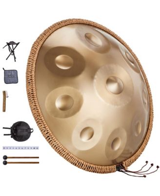 22 in 9 Note D Minor Handpan Steel Drum with Mallets Stand and Carry Bag