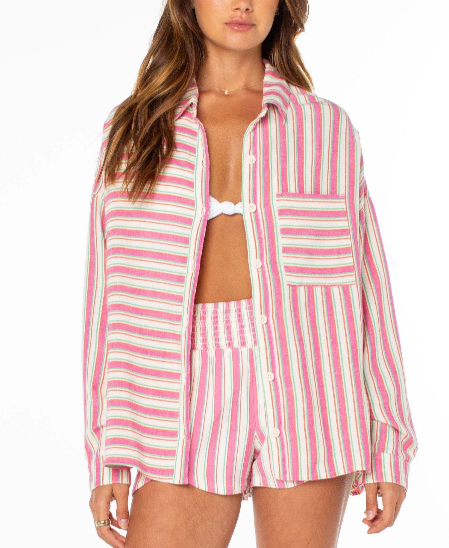 Women's Lets Get Away Striped Shirt