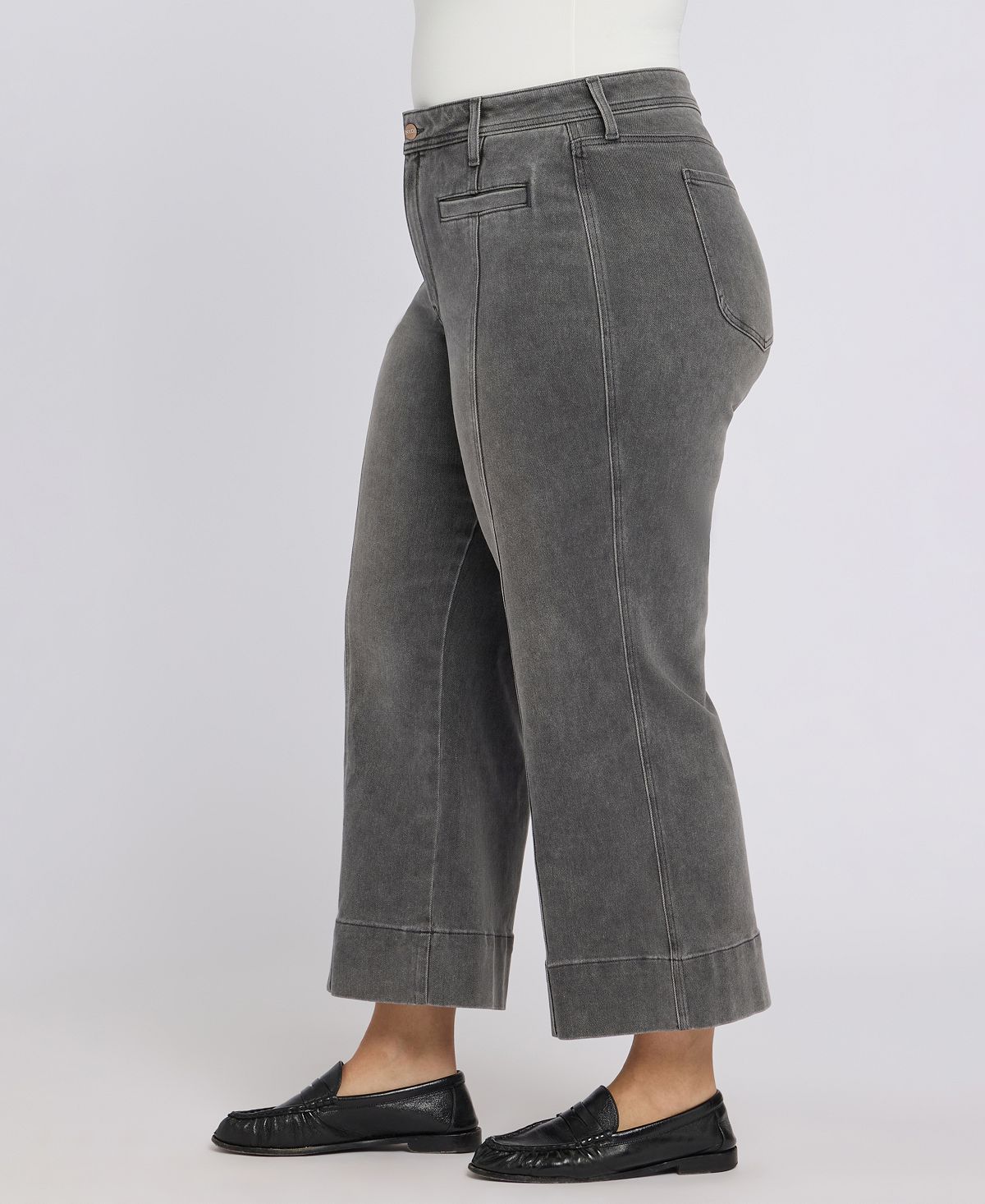 NYDJ Plus Size Teresa Wide-Leg Ankle Jeans with Lift Tuck Technology view 3 — MAYCSS fashion products