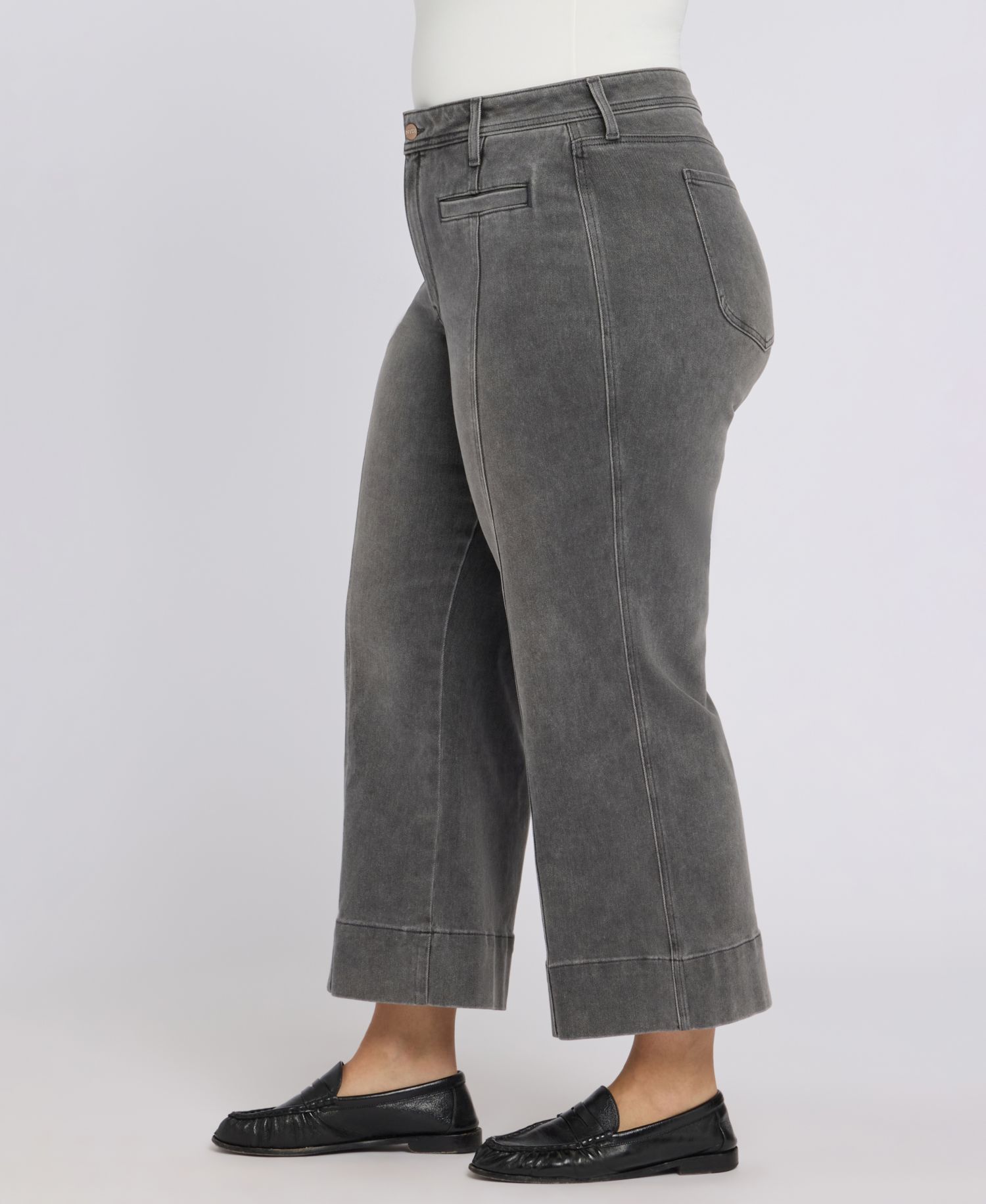 Plus Size Teresa Wide-Leg Ankle Jeans with Lift Tuck Technology