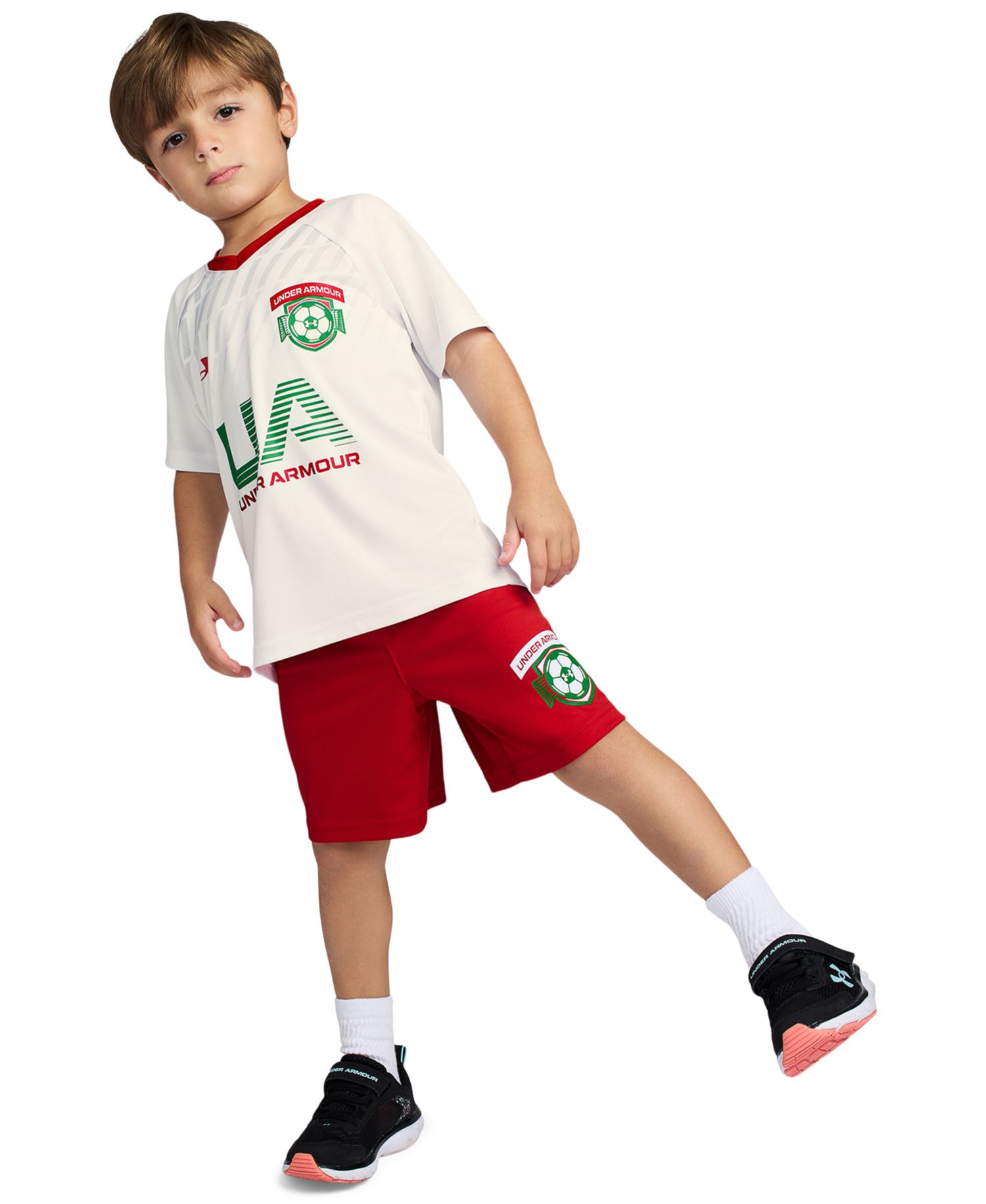 Boys' 2T-7 Tech Soccer T-Shirt and Shorts, 2-Piece Set