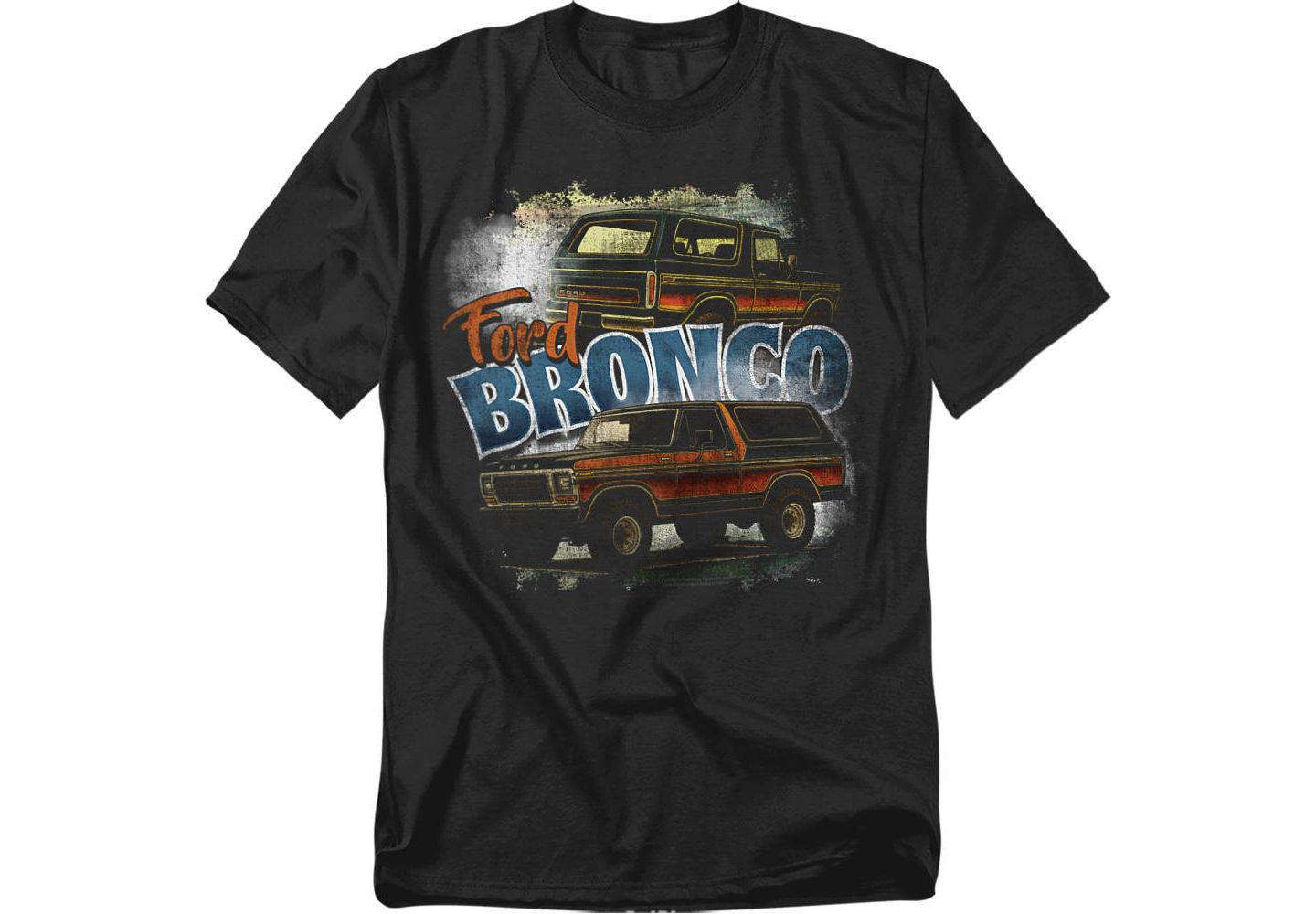Мужская футболка Mustang Ford Bronco Clouded, цвет: Чёрный — фото 1