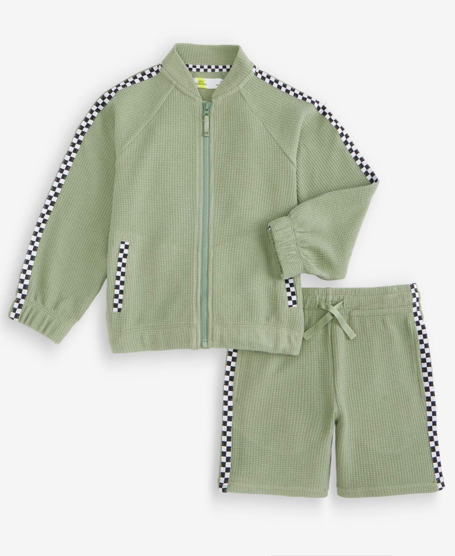 Toddler Boys' 12M-5T Textured-Knit Jacket & Shorts Set