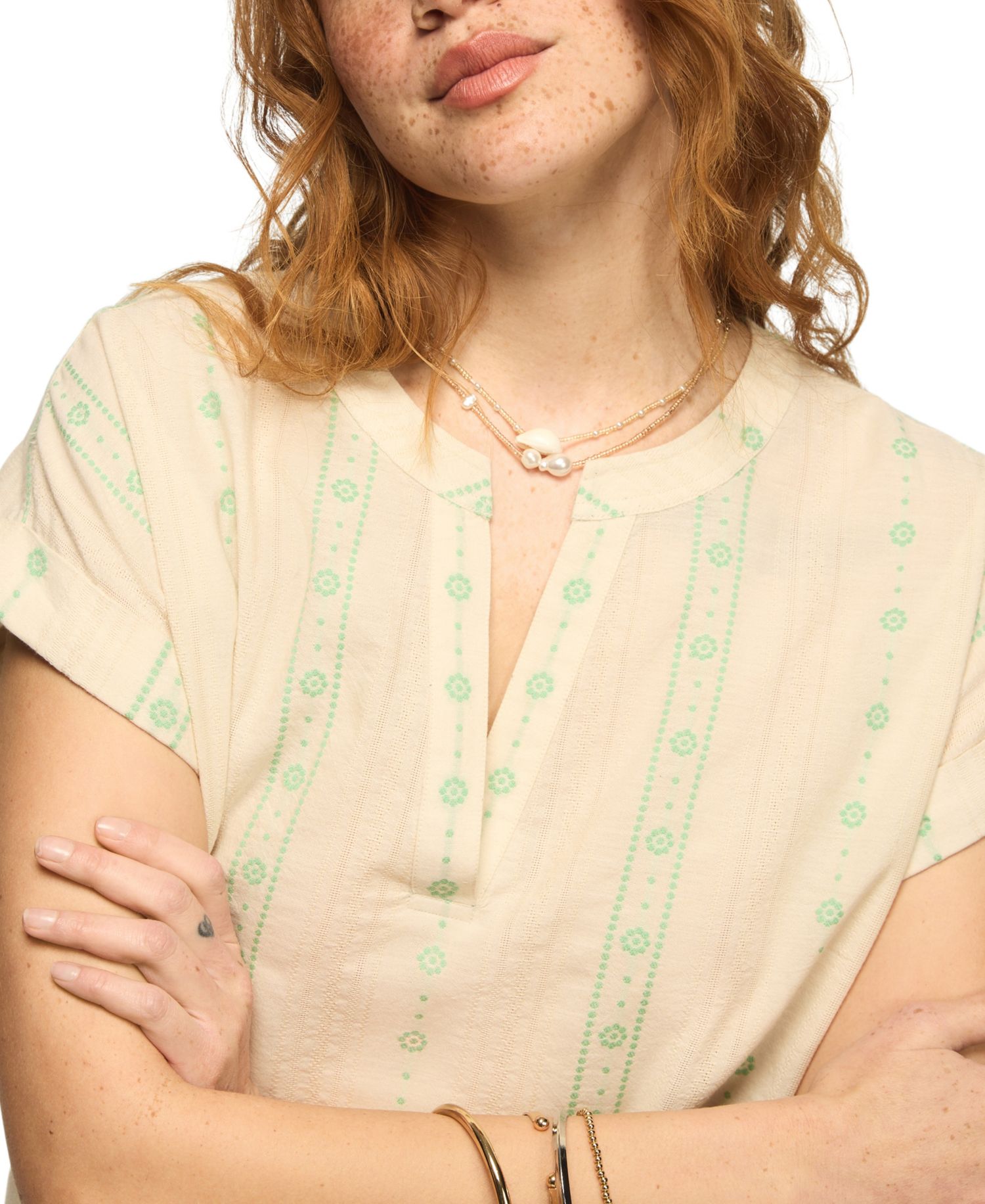 Women's Novelty Popover Short-Sleeve Shirt