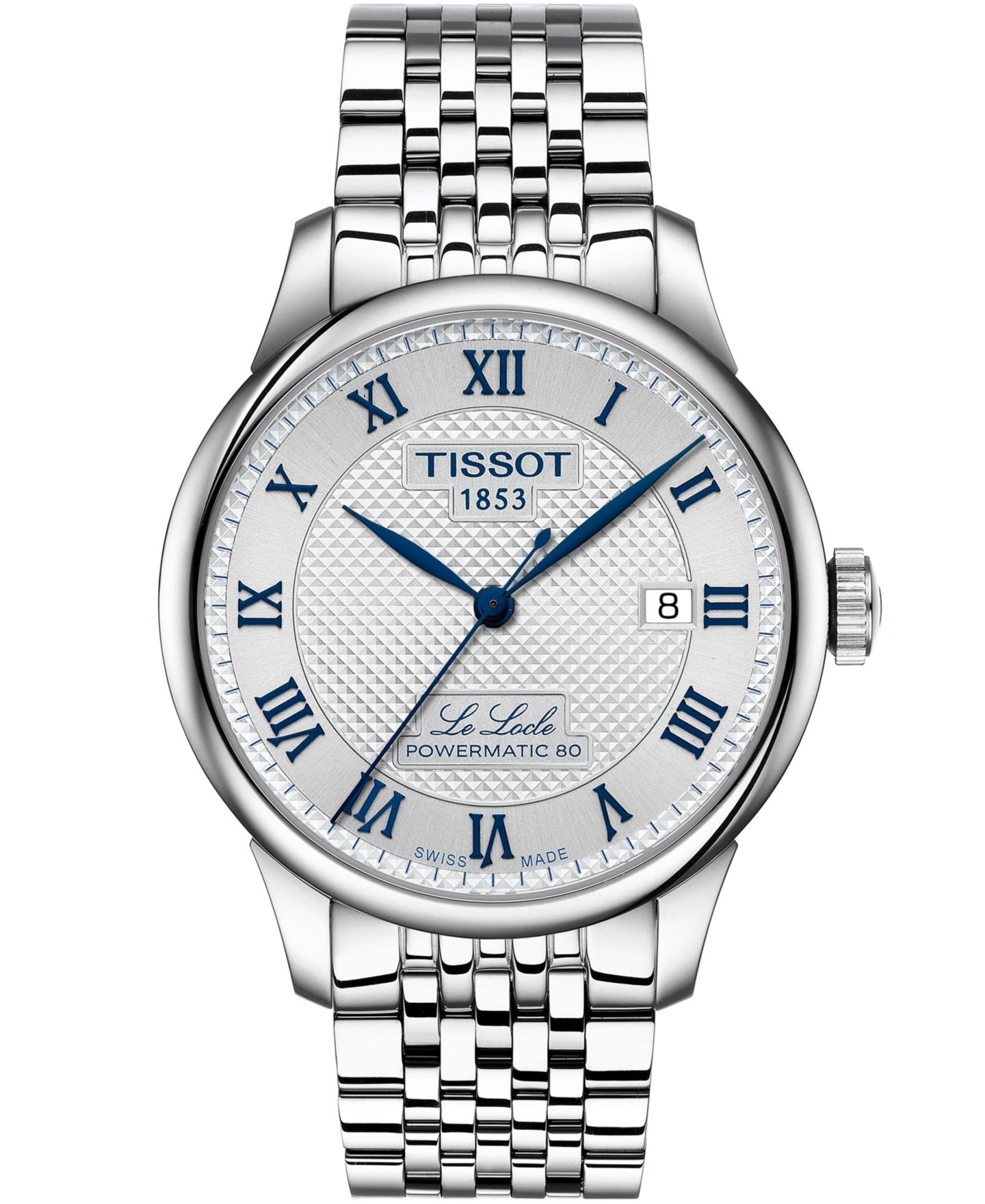 Мужские часы Tissot Swiss Automatic Le Locle Powermatic 80 Stainless Steel Bracelet Watch 39mm — фото 1