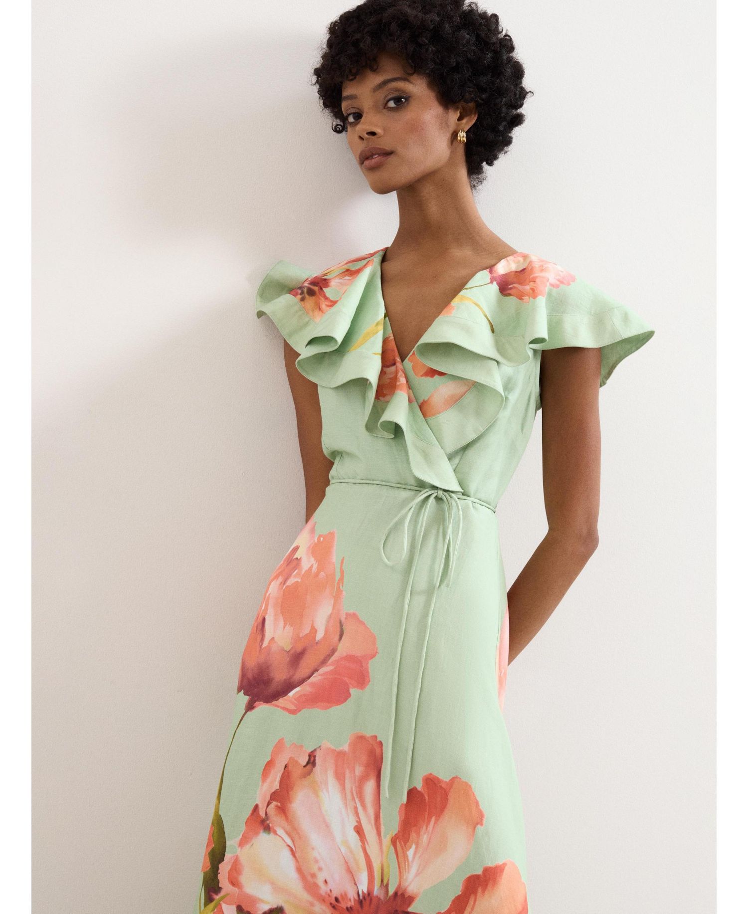 Women's Matilda Ruffle V-Neck Floral Dress