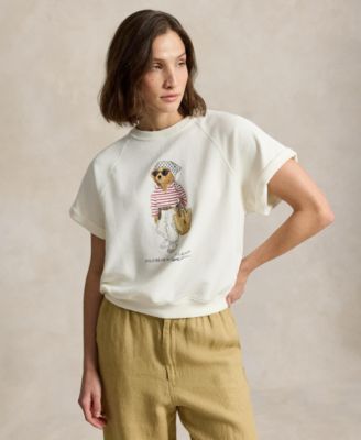 Women's Island Fleece Polo Bear Short-Sleeve Crewneck Sweatshirt
