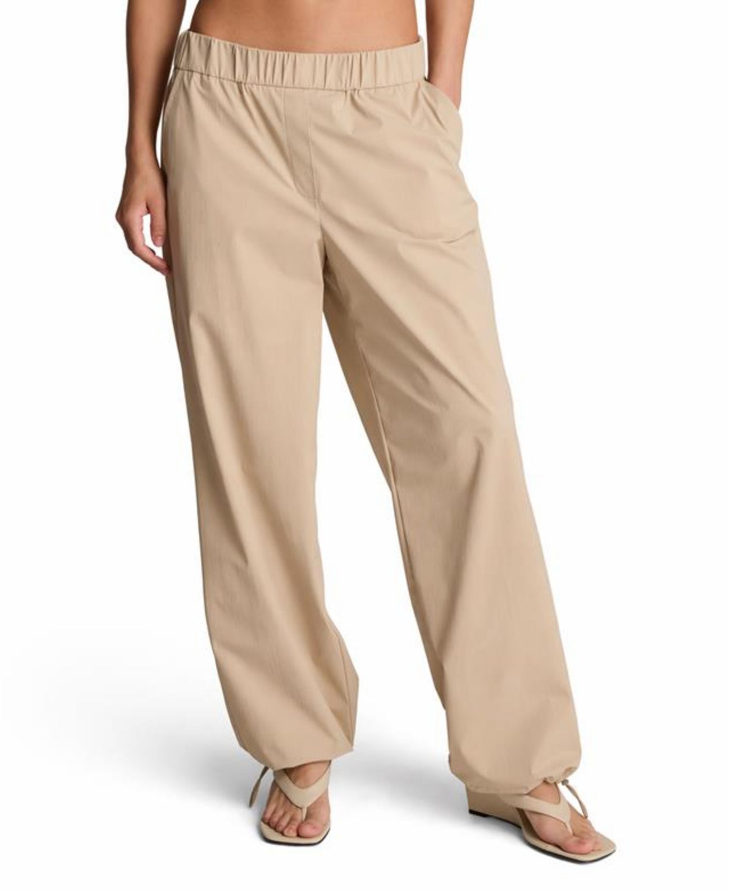 Women's Pull-On Wide-Leg Bungee Hem Pants
