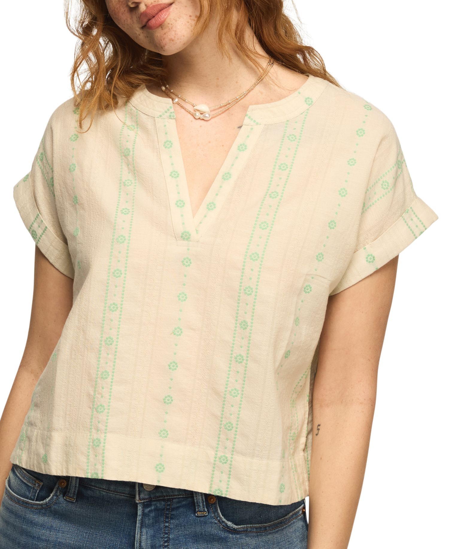 Women's Novelty Popover Short-Sleeve Shirt