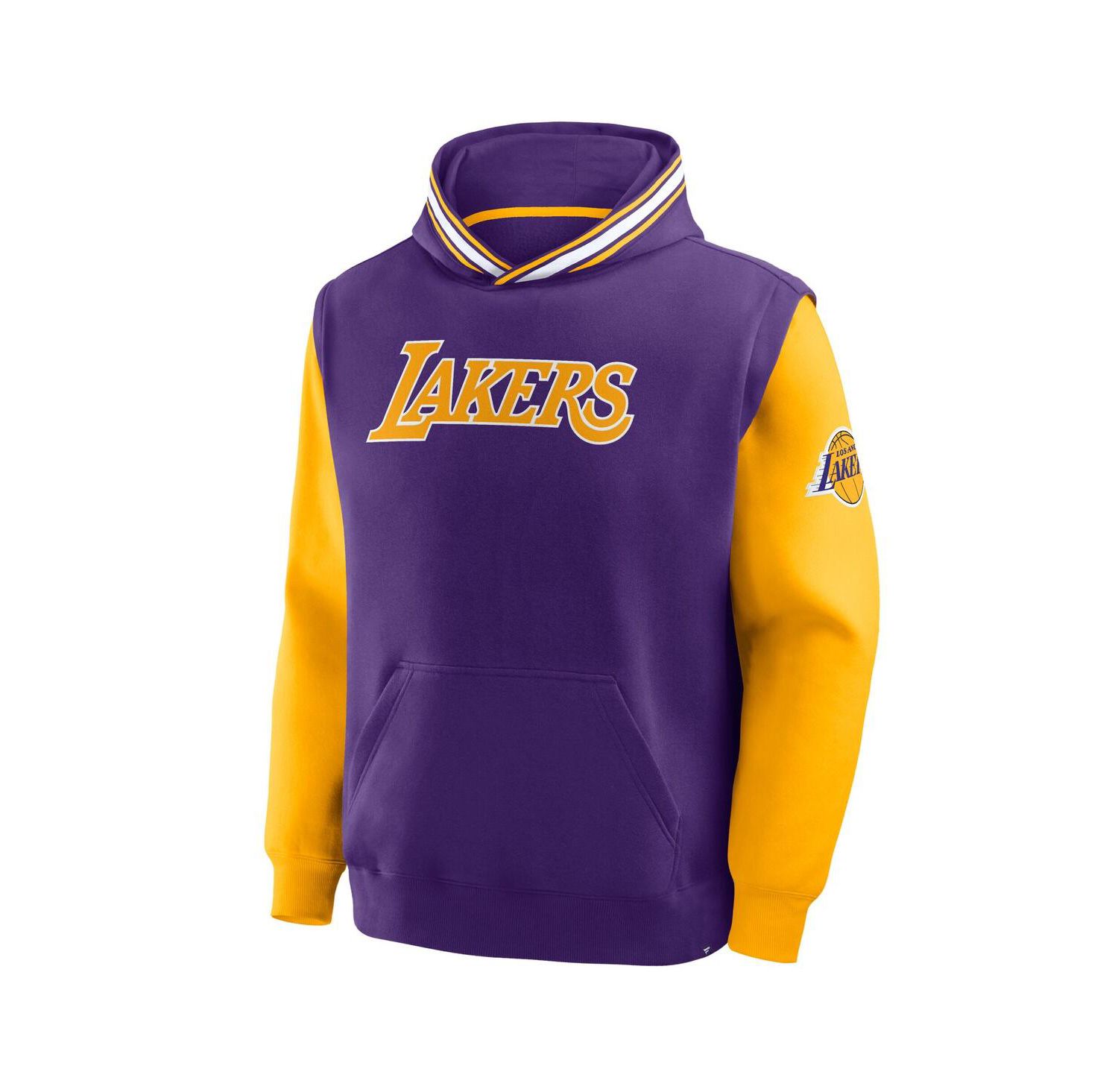 Men's Purple/Gold Los Angeles Lakers Half Court Shot Clock Fastbreak Hoodie