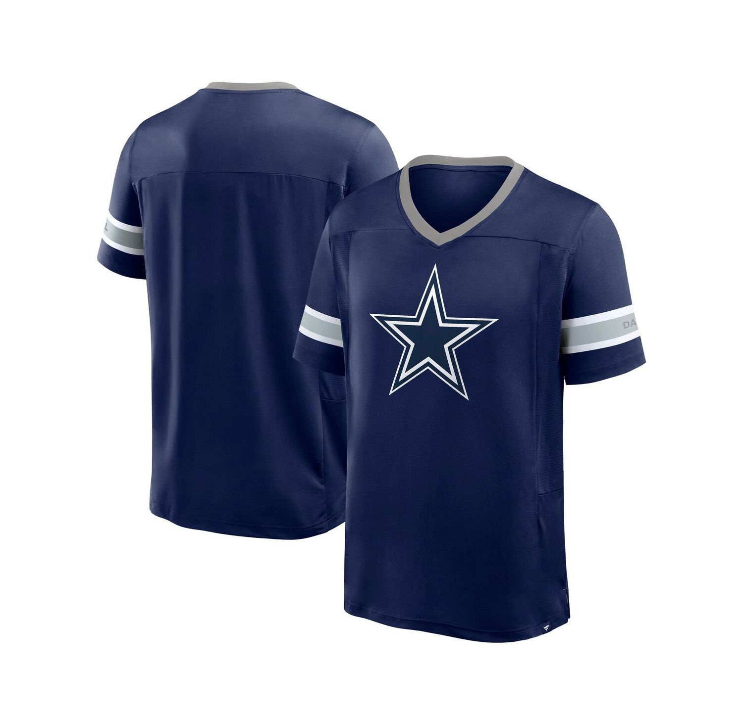 Men's Navy Dallas Cowboys Hometown Premium Hashmark V-Neck T-Shirt