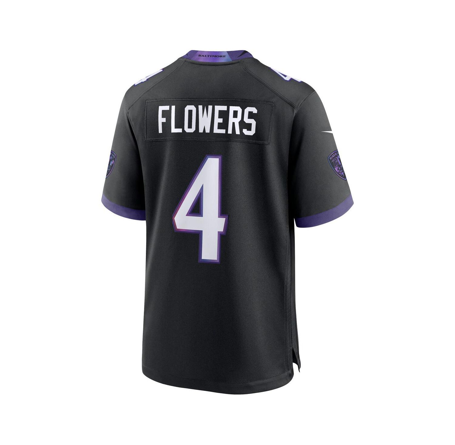 Men's Zay Flowers Black Baltimore Ravens Alternate Game Jersey