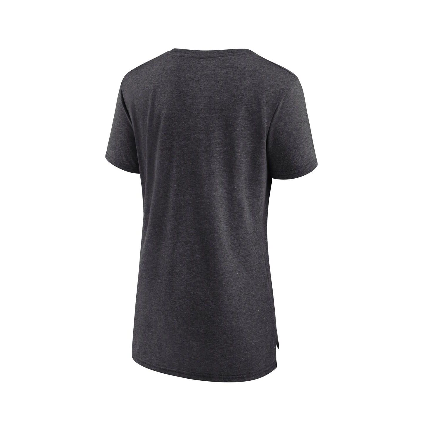 Женская футболка Nike Charcoal Las Vegas Raiders Vintage Graphic Tri-Blend Scoop Neck — фото 3