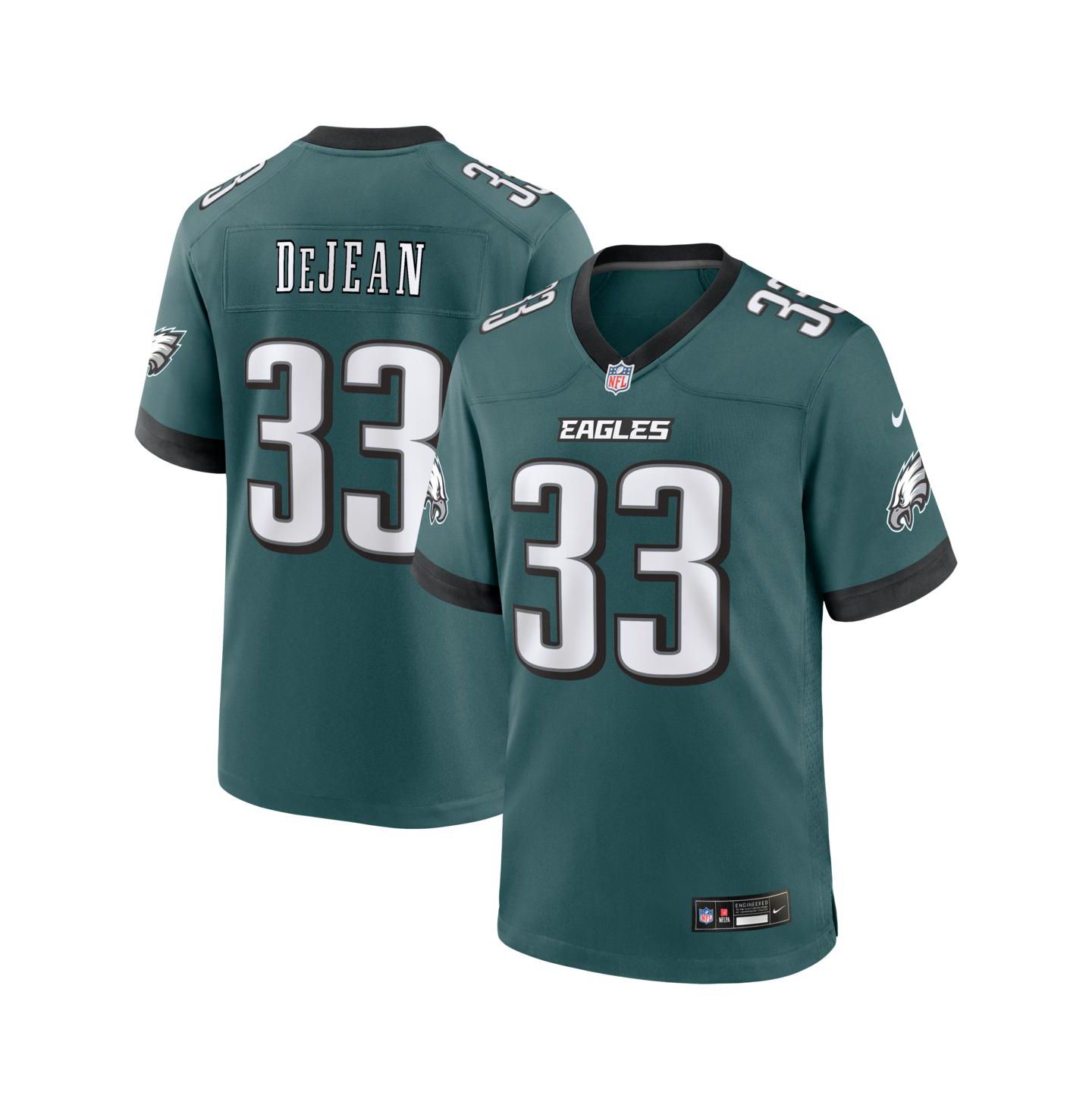 Мужской топ Nike Cooper DeJean Midnight Green Philadelphia Eagles Team Game Jersey — фото 1