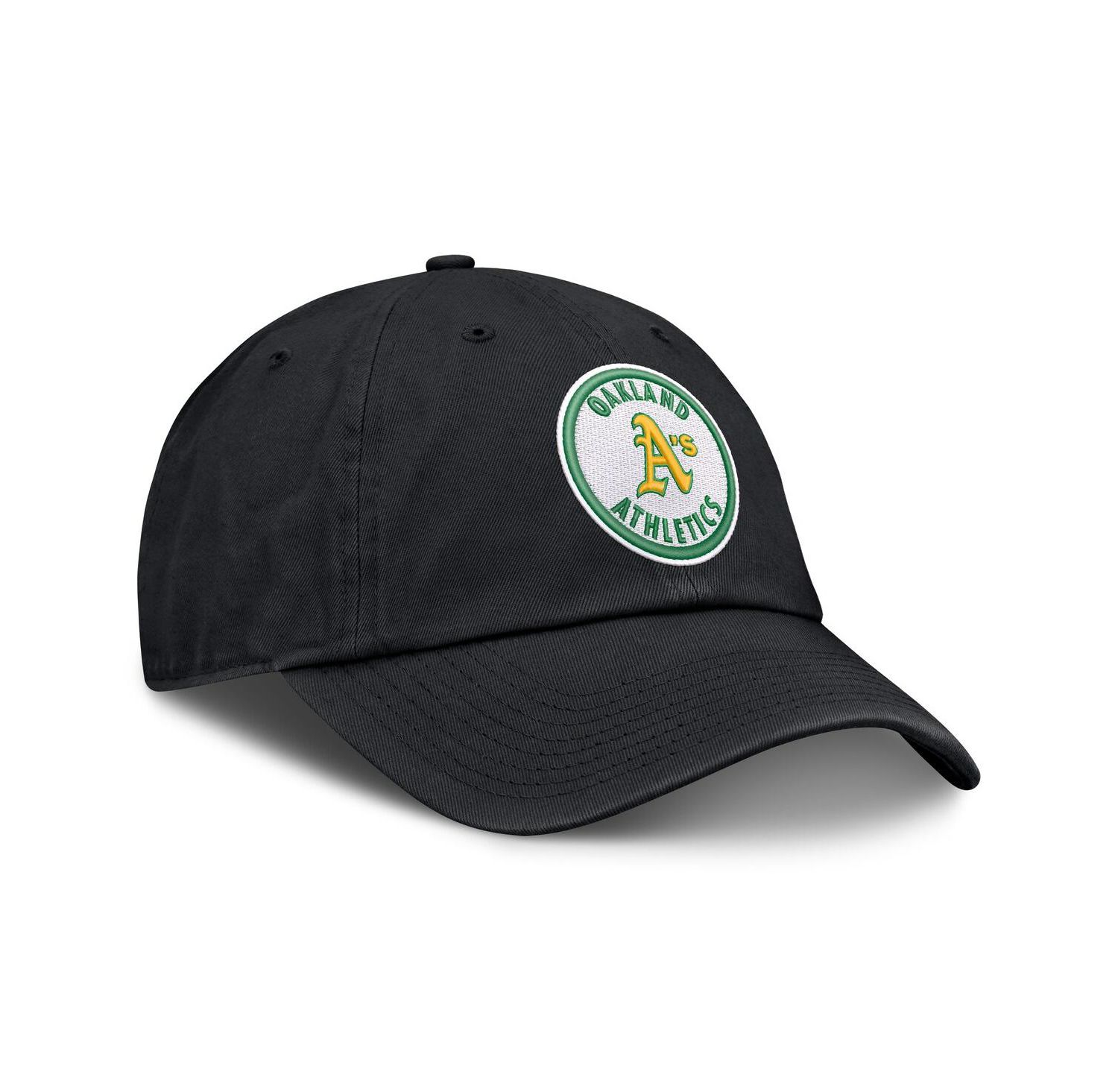Men's Black Oakland Athletics Cooperstown Collection Club Adjustable Hat