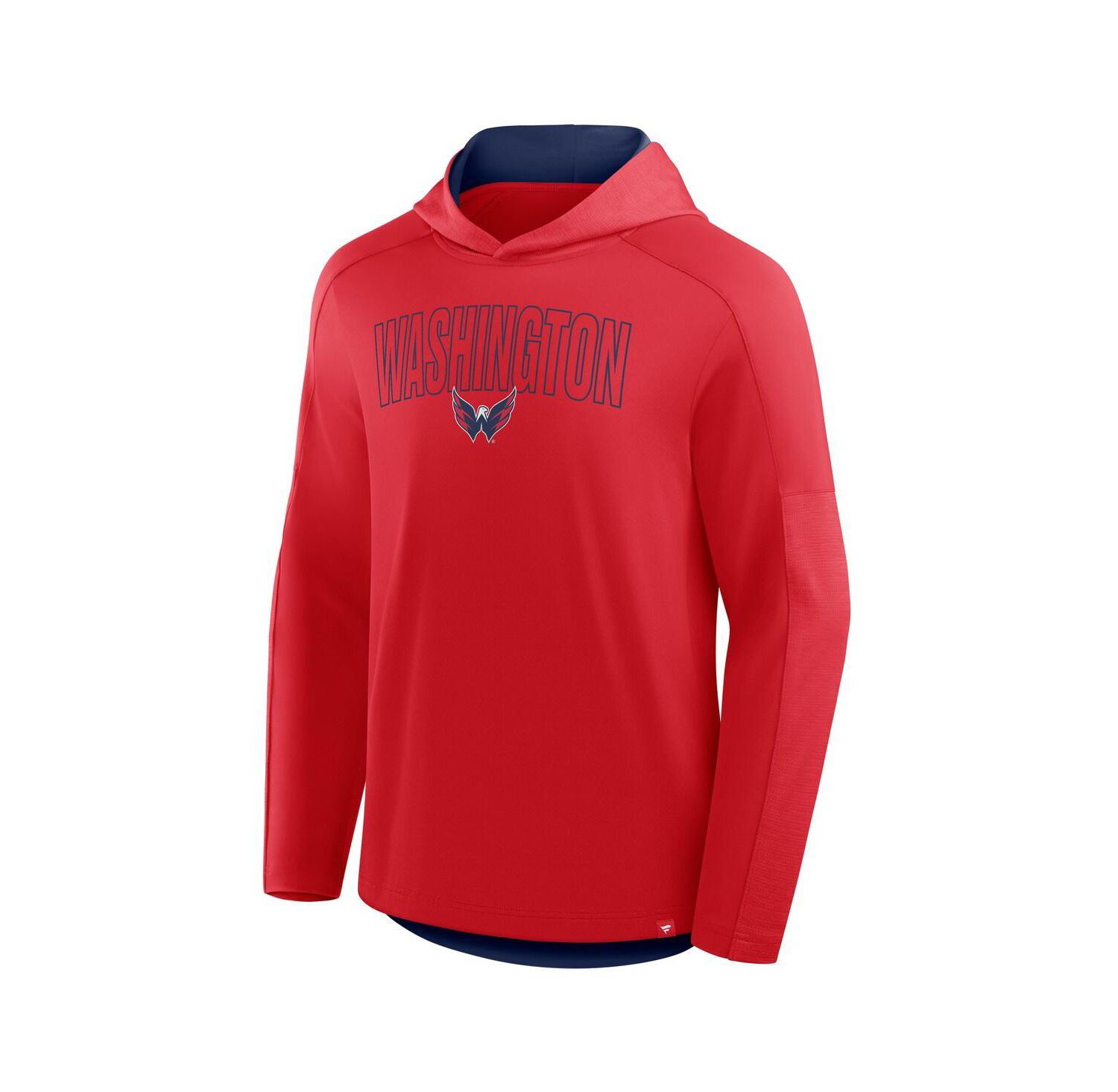 Men's Red Washington Capitals Penalty Shot Long Sleeve Hoodie T-Shirt