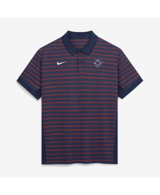 Men's Navy/Orange Houston Astros Authentic Collection City Connect Striped Victory Dri-FIT Polo Shirt