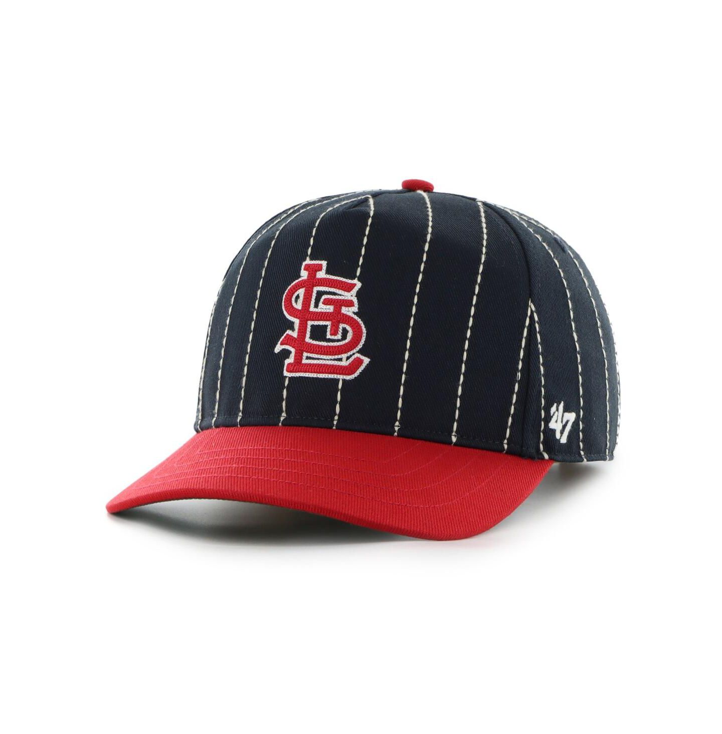 Мужская кепка '47 Brand x Rawlings Navy/Red St. Louis Cardinals Pinstripe Hitch Adjustable Hat — фото 3