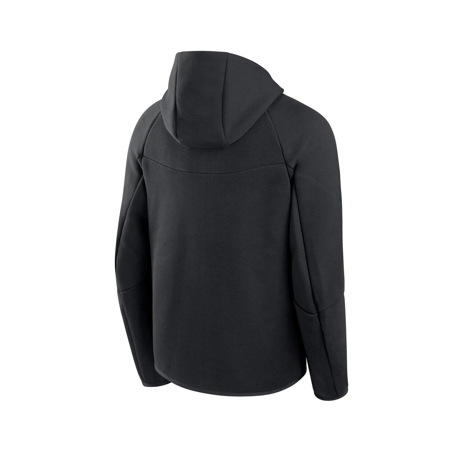Men's Black Milwaukee Brewers Tech Fleece Raglan Full-Zip Windrunner Hoodie