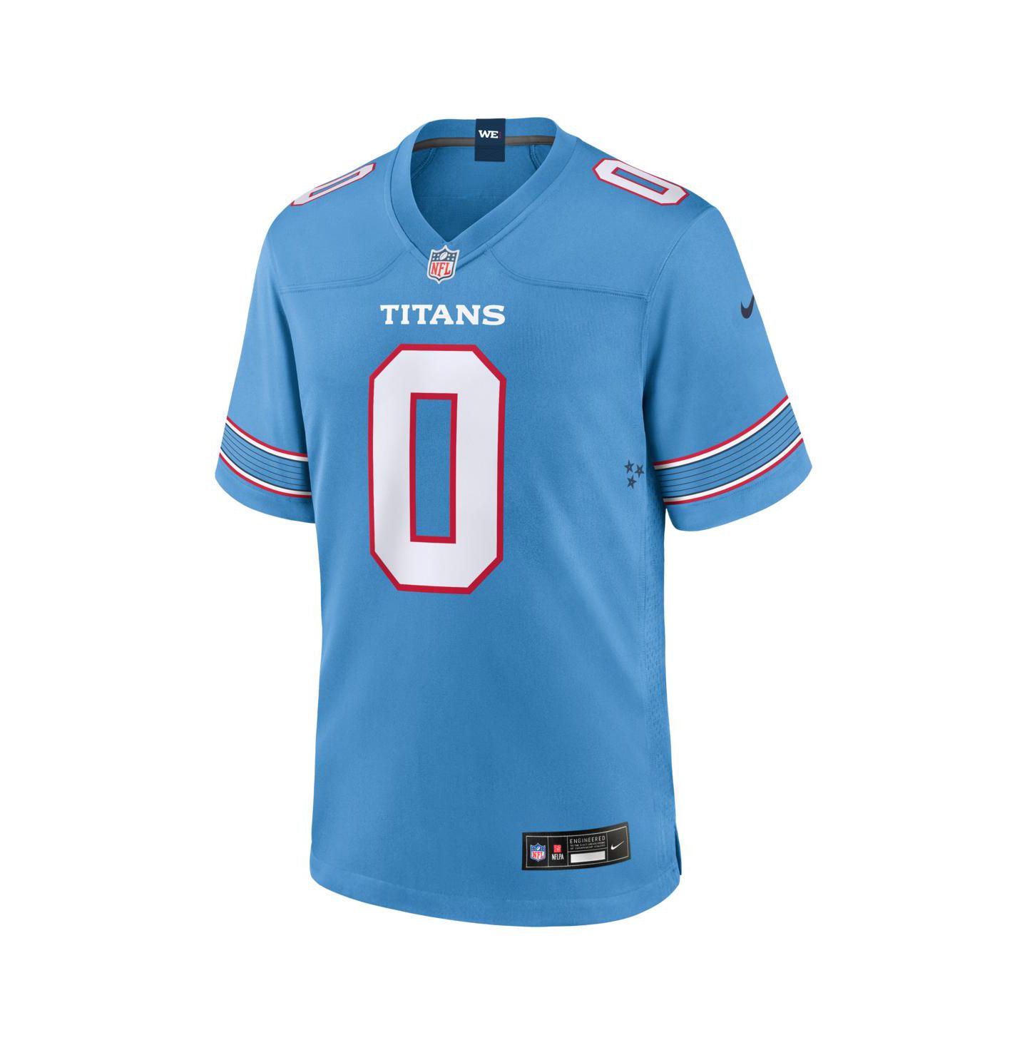 Мужской топ Nike Calvin Ridley Light Blue Tennessee Titans Game Jersey — фото 2