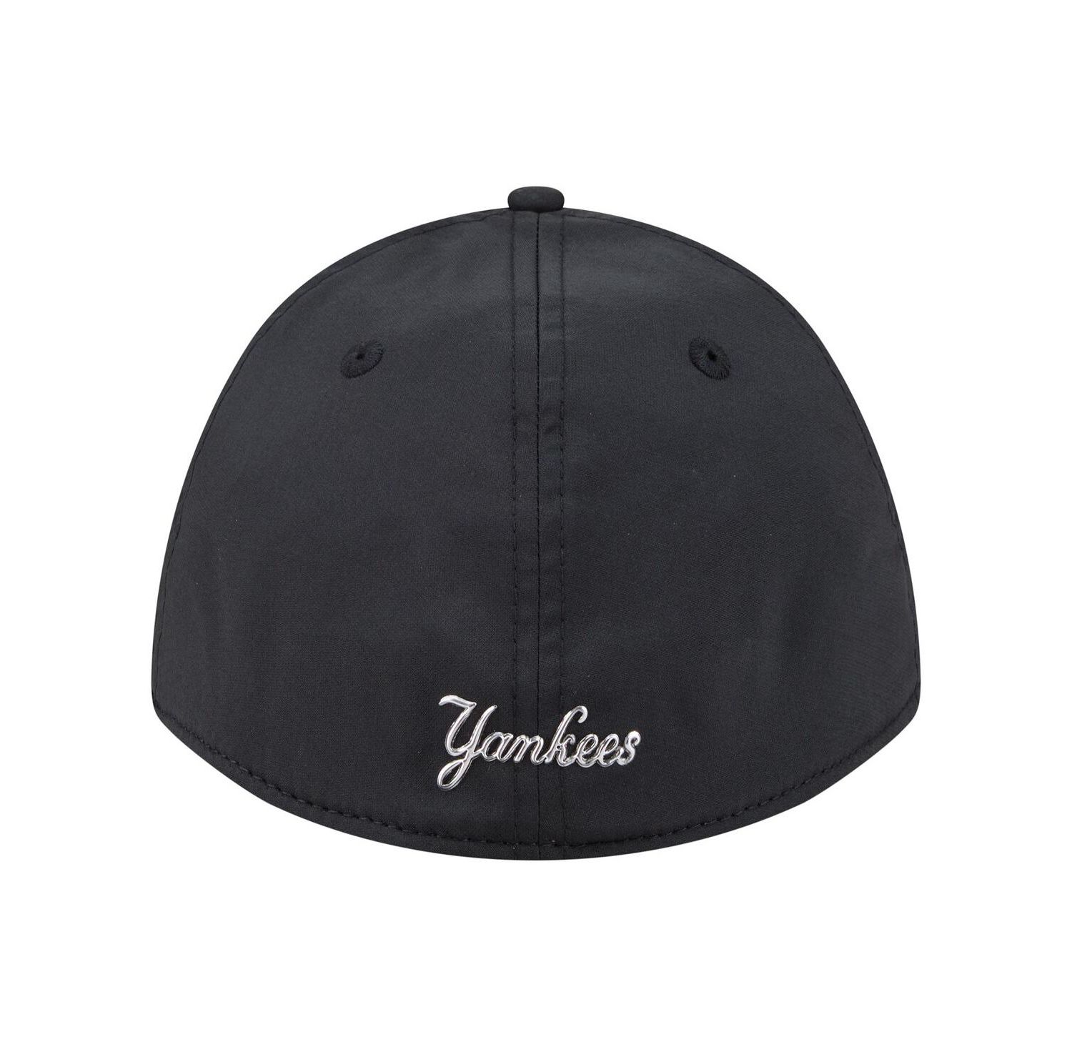 Men's Black New York Yankees Metallic 39THIRTY M-Crown Flex Hat