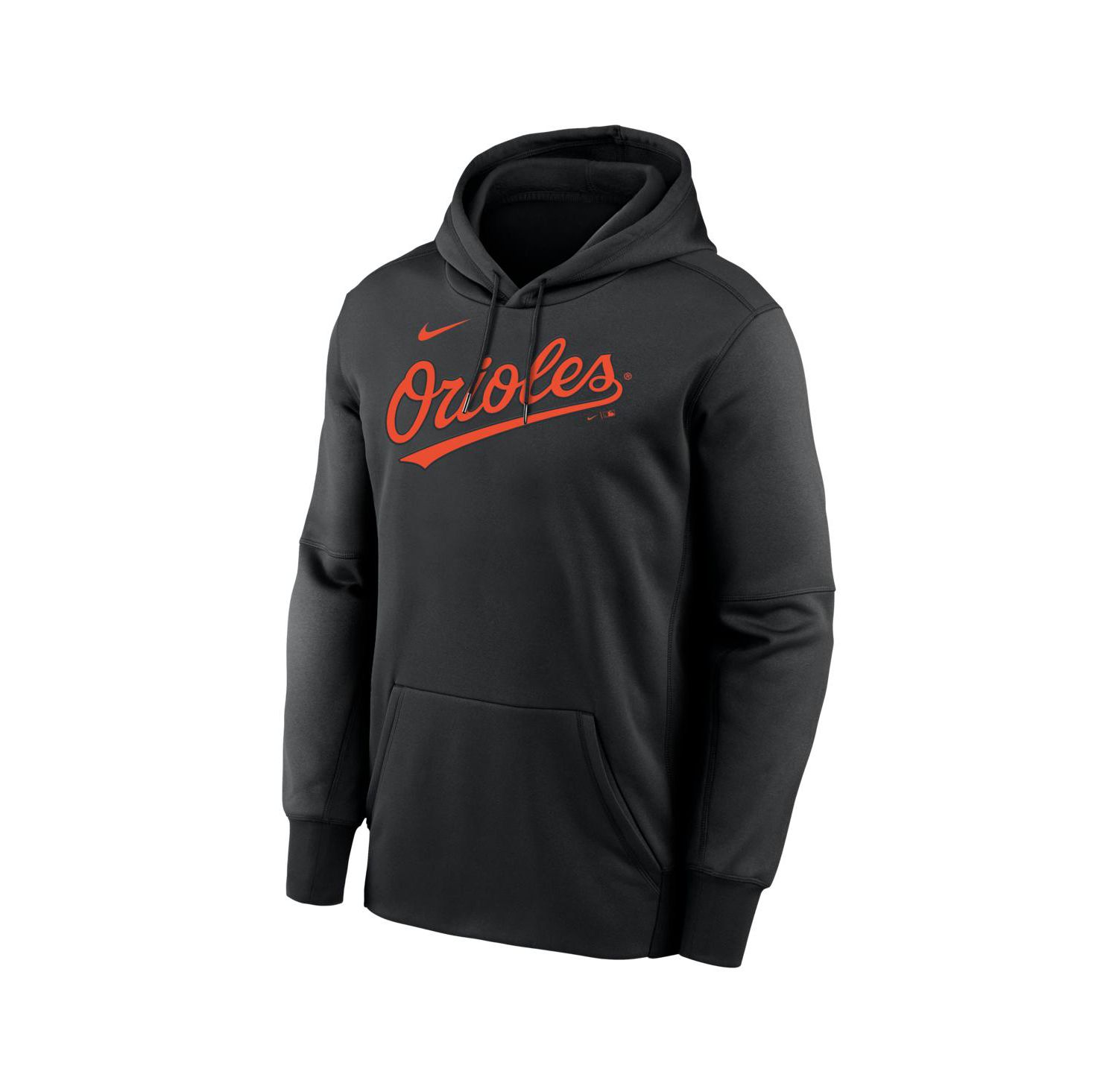 Men's Black Baltimore Orioles Primary Wordmark Therma Hoodie