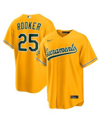 Men's Brent Rooker Gold Athletics Alternate Stadium Jersey