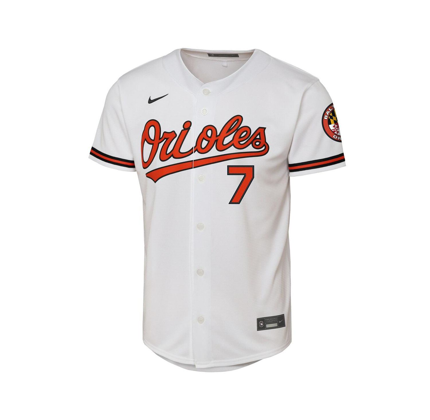 Big Boys and Girls Jackson Holliday White Baltimore Orioles Home Stadium Player Jersey