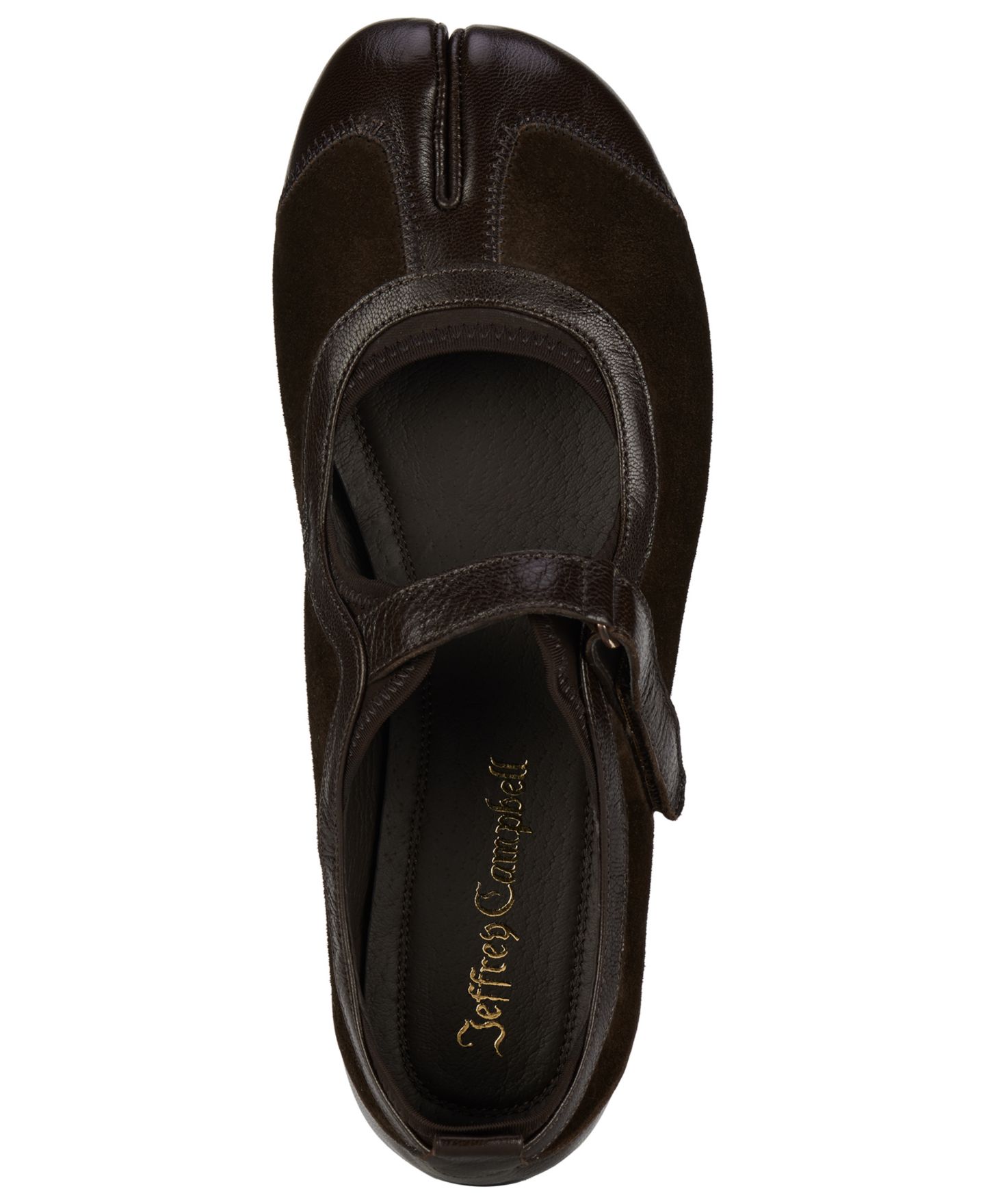 Женские балетки Jeffrey Campbell Thalion Mary Jane с раздвоенным носом, цвет: Коричневый комбинированный — фото 4