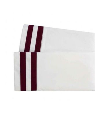 Banded Pillowcase Set Luxurious 608 Thread Count USA