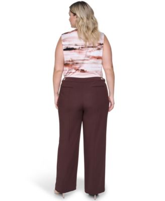 plus size brown dress pants Brown Plus Size Dress Pants & Trousers