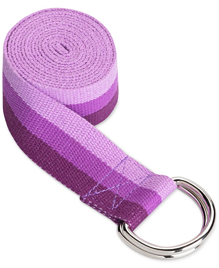 Gaiam Tri-Color Purple Yoga Strap - Macy's