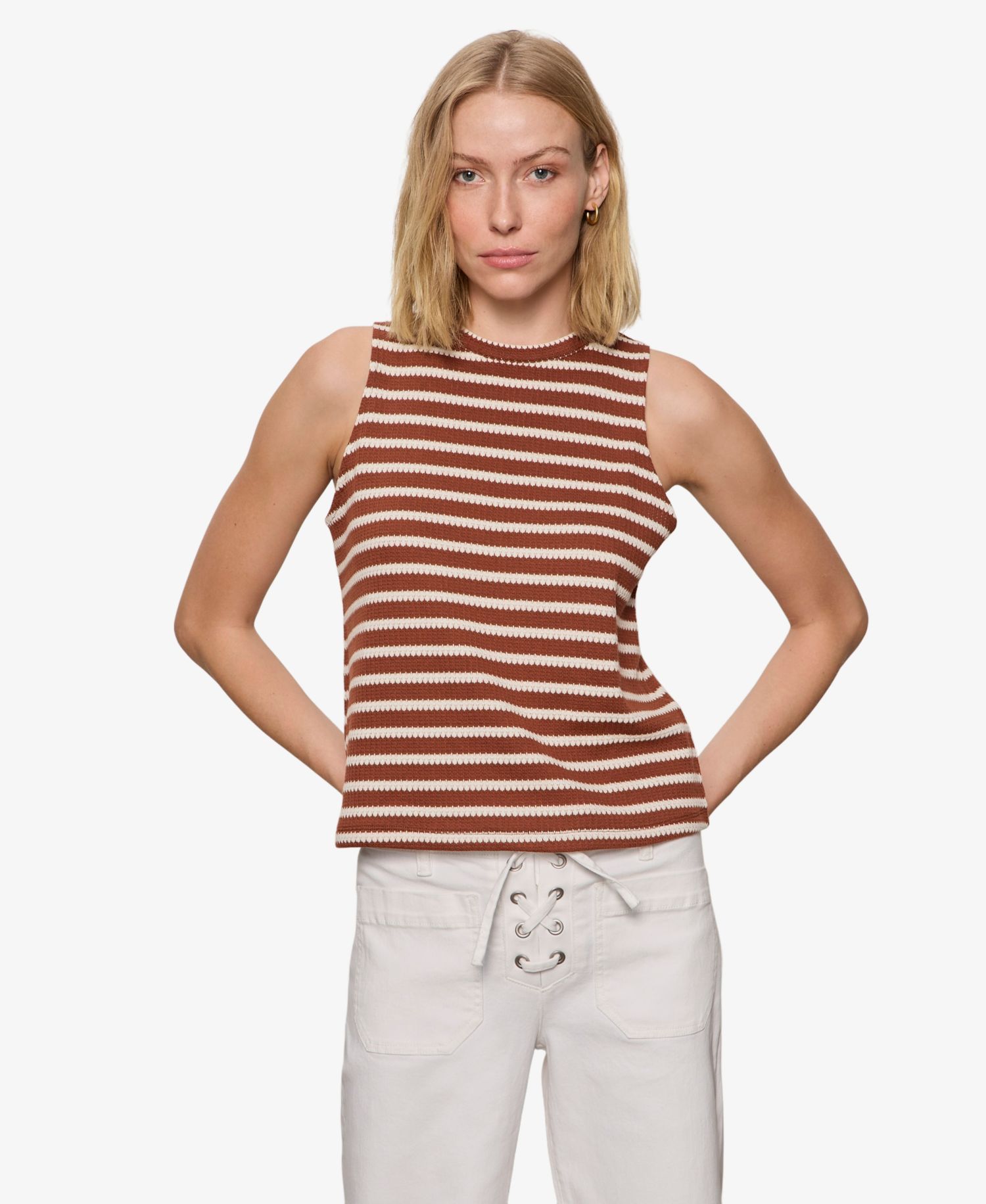 Petite Campari High-Neck Tank Top
