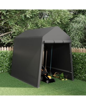 Heavy-Duty Motorcycle Shelter and Outdoor Storage Tent with Waterproof UV-Resistant Cover, Double Zipper Doors for ATVs and Lawn Equipment