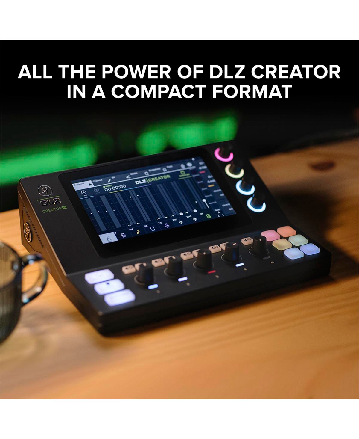 Mackie Dlz Creator Xs Compact Adaptive Digital Mixer, Bundle with TAPH100 Headphones and 2x Xlr Cables