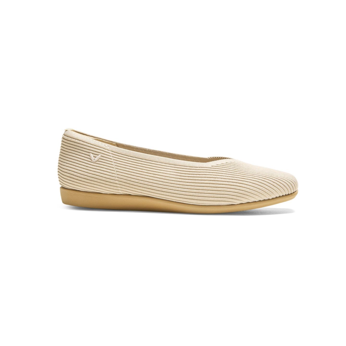 Женские балетки VIVAIA Margot Walker Lightweight Square-Toe V-Cut Flats, цвет: Миндальный — фото 2